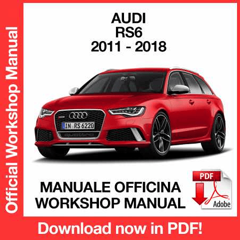 Audi RS6 (2011, 2012, 2013, 2014, 2015, 2016, 2017, 2018) (EN) Workshop Repair Manual Download PDF