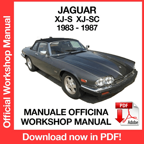 Jaguar XJ XJ-S XJ-SC (1983,1984, 1985, 1986, 1987) (EN) Workshop Repair Manual Download PDF