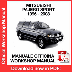 Mitsubishi Pajero Sport (1996, 1997, 1998, 1999, 2000, 2001, 2002, 2003, 2004, 2005, 2006, 2007, 2008) (EN) Workshop Repair Manual Download PDF
