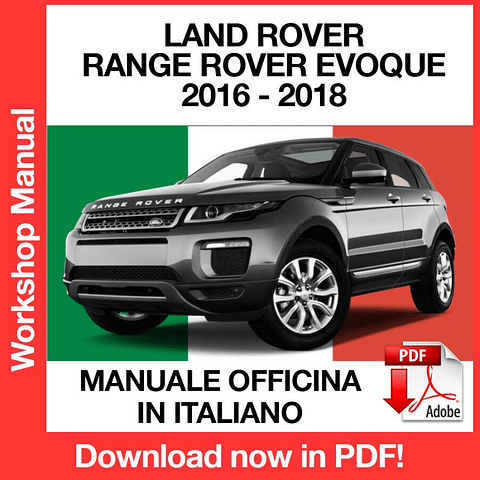 Land RoverRange Rover Evoque L538 (2016, 2017, 2018) (ITA) Workshop Repair Manual Download PDF