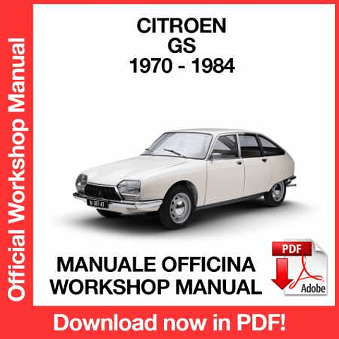 Citroen GS GSA (1970, 1971, 1972, 1973, 1974, 1975, 1976) (EN) Workshop Repair Manual Download PDF