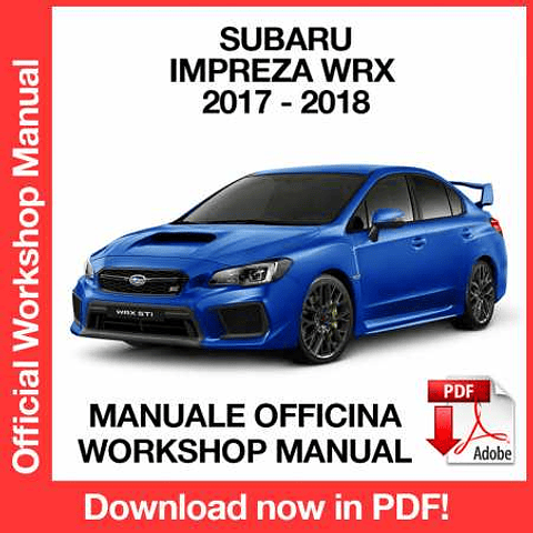 Subaru Impreza Wrx Sti (2017-2018) (EN) Workshop Repair Manual Download PDF