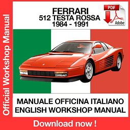 FERRARI 512 TESTA ROSSA (1984-1991) (ITA) (EN) (DE) (FR) Workshop Repair Manual Download PDF