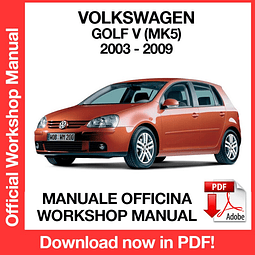 Volkswagen Golf MK5 ( 2006-2007-2008-2009) (EN) Workshop Repair Manual Download PDF