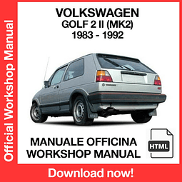 Volkswagen Golf MK2 (1988-1989-1990-1991-1992) (EN) Workshop Repair Manual Download PDF