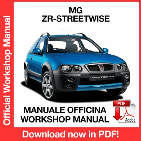 MG ZR STREETWISE (EN) Workshop Repair Manual Download PDF