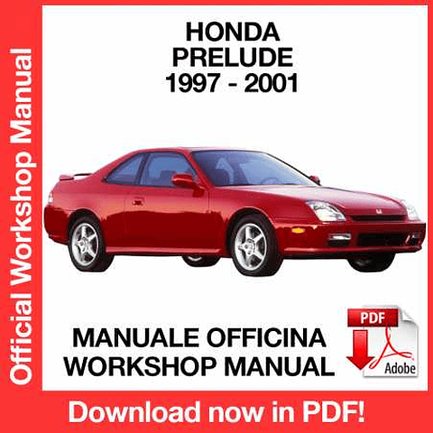 Honda Prelude (1997, 1998, 1999, 2000, 2001) (EN) Workshop Repair Manual Download PDF