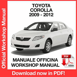Toyota Corolla (2009, 2010, 2011, 2012) (EN) Workshop Repair Manual Download PDF