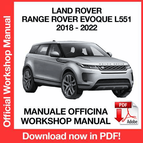 Land Rover Range Rover EVOQUE L551 (2018, 2019) (EN) Workshop Repair Manual Download PDF