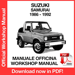 Suzuki Samurai (1986, 1987, 1988, 1989, 1990, 1991, 1992) (EN) Workshop Repair Manual Download PDF