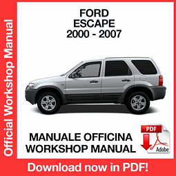 Ford Escape (2000, 2001, 2002, 2003, 2004, 2005, 2006, 2007) (EN) Workshop Repair Manual Download PDF