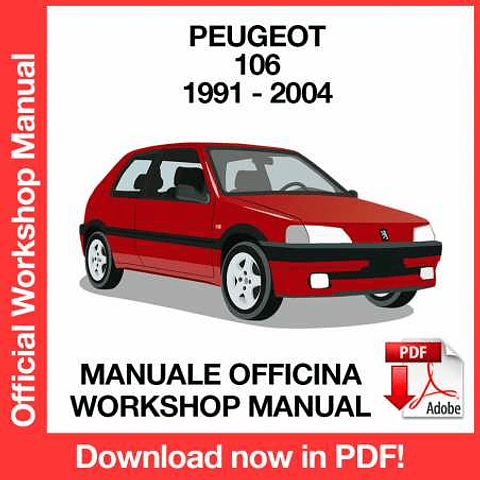 Peugeot 106 (1998, 1999, 2000, 2001, 2002, 2003, 2004) (EN) Workshop Repair Manual Download PDF
