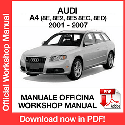 AUDI A4 S4 (2001, 2002, 2003, 2004, 2005, 2006, 2007) (EN) Workshop Repair Manual Download PDF