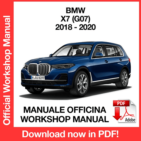 BMW X7 G07 (2018, 2019, 2020) (EN) Workshop Repair Manual Download PDF