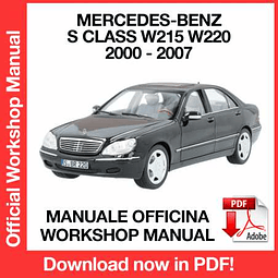 Mercedes Benz S Class W215 W220 (2000, 2001, 2002, 2003) (EN) Workshop Repair Manual Download PDF