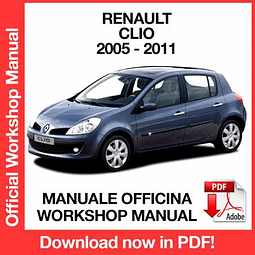 Renault Clio III X85 (2005, 2006, 2007, 2008, 2009, 2010, 2011) (EN) Workshop Repair Manual Download PDF