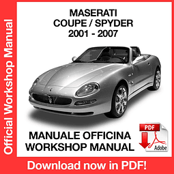 Maserati Coupe' - Spyder (2001, 2002, 2003, 2004, 2005, 2006, 2007) (EN) Workshop Repair Manual Download PDF
