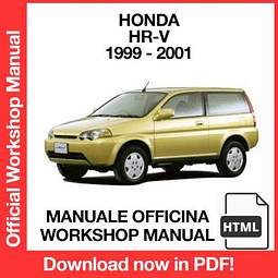Honda H-RV HRV (1999, 2000, 2001) (EN) Workshop Repair Manual Download PDF