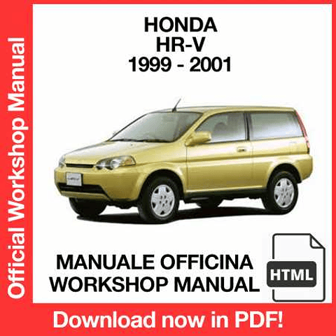 Honda H-RV HRV (1999, 2000, 2001) (EN) Workshop Repair Manual Download PDF