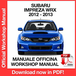 Subaru Impreza Wrx GJ - GP (2012-2013) (EN) Workshop Repair Manual Download PDF