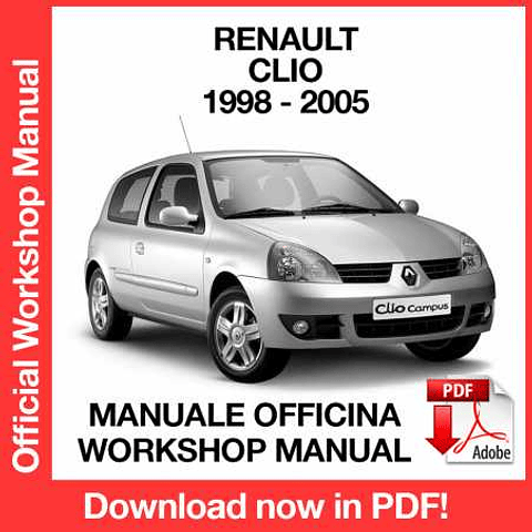 Renault Clio II X65 (1998, 1999, 2000, 2001) (EN) Workshop Repair Manual Download PDF