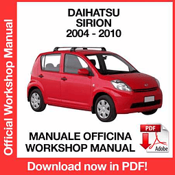 Daihatsu Sirion M300 (2004-2010) (EN) Workshop Repair Manual Download PDF