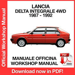Lancia Delta Integrale 4WD (1990, 1991, 1992) (EN) Workshop Repair Manual Download PDF