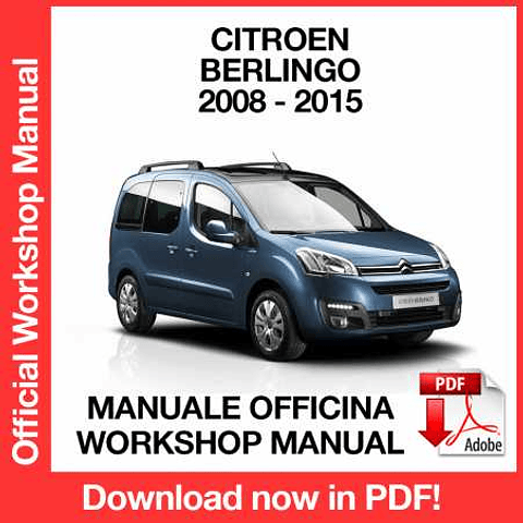 Citroen Berlingo (2008, 2009, 2010, 2011) (EN) Workshop Repair Manual Download PDF