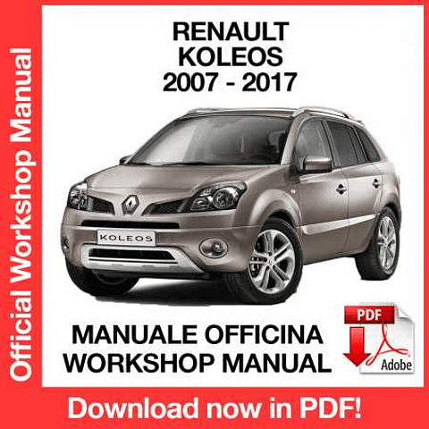 Renault Koleos HY (2007, 2008, 2009, 2010, 2011) (EN) Workshop Repair Manual Download PDF