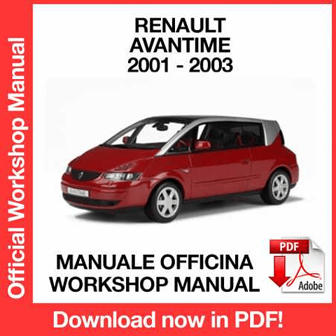 Renault Avantime (2001, 2002, 2003) (EN) Workshop Repair Manual Download PDF