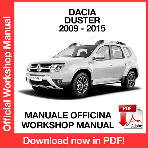DACIA DUSTER (2009, 2010, 2011, 2012, 2013, 2014, 2015) (EN) Workshop Repair Manual Download PDF