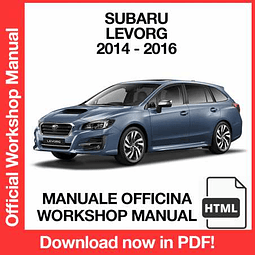 Subaru Levorg (2014, 2015, 2016) (EN) Workshop Repair Manual Download PDF
