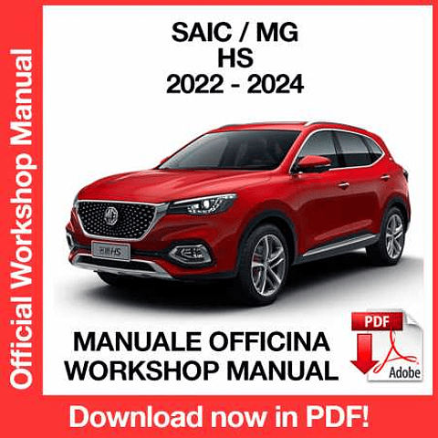 Saic MG HS (2022, 2023, 2024) (EN) Workshop Repair Manual Download PDF
