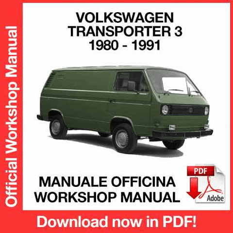 Volkswagen Transporter T3 (1980-1981-1982-1983-1984-1985 ) (EN) Workshop Repair Manual Download PDF