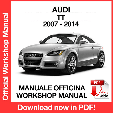 AUDI TT (2007, 2008, 2009, 2010, 2011) (EN) Workshop Repair Manual Download PDF