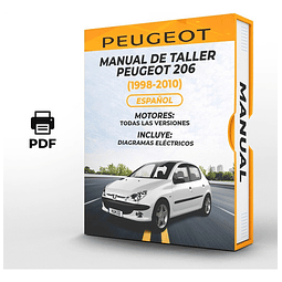 Manuale di officina Peugeot 206 (2004, 2005, 2006, 2007, 2008, 2009, 2010)