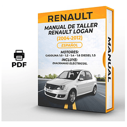 Manuale d'officina Renault Logan (2004, 2005, 2006, 2007) 1.0, 1.2, 1.4, 1.6