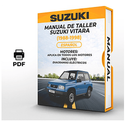Manuale di officina Suzuki Vitara (1988, 1989, 1990, 1991, 1992, 1993, 1994, 1995, 1996, 1997, 1998) 