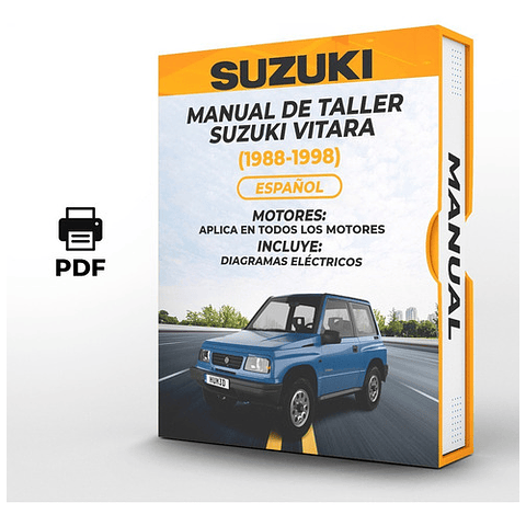 Manuale di officina Suzuki Vitara (1988, 1989, 1990, 1991, 1992, 1993, 1994, 1995, 1996, 1997, 1998) 