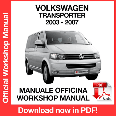 Manuale Officina Volkswagen Transporter T5 (2003-2004-2005-2006-2007) (EN)