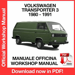 Manuale Officina Volkswagen Transporter T3 (1980-1981-1982-1983-1984-1985) (EN)