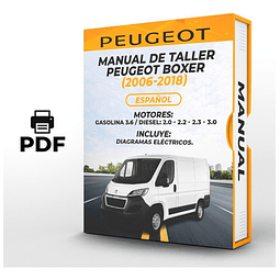 Manuale di officina Peugeot Boxer (2006-2018) 3.6 / GASO: 2.0 - 2.2 - 2.3 - 3.0