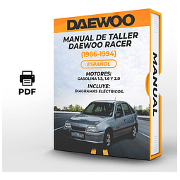Manuale di officina Daewoo Racer (1986-1994) 1.5, 1.6 E 2.0 PDF