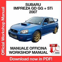 Manuale Officina Subaru Impreza GD GG + STi WRX (2007)