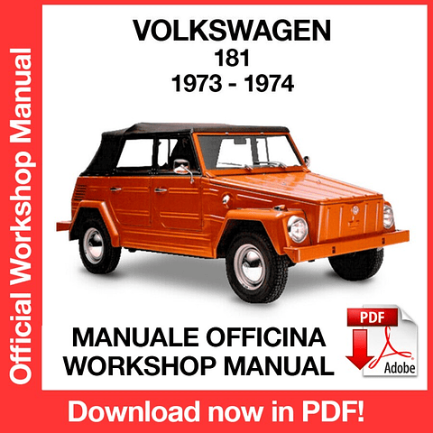 Manuale Officina Volkswagen 181 (1973-1974) (EN)