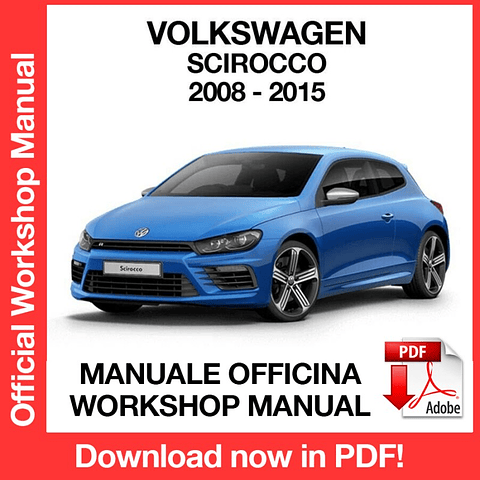 Manuale Officina Volkswagen Scirocco (2008-2009-2010-2011-2012-2013-2014-2015) (EN)