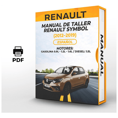 Manuale d'officina Renault Symbol (2012-2019) 0.9L - 1.2L - 1.6L / GASO: 1.5L