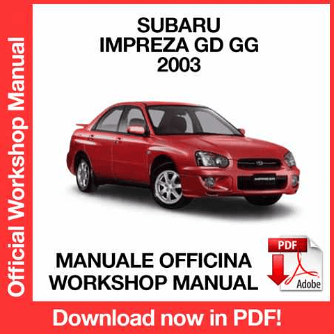 Manuale Officina Subaru Impreza GD GG (2003) (EN)