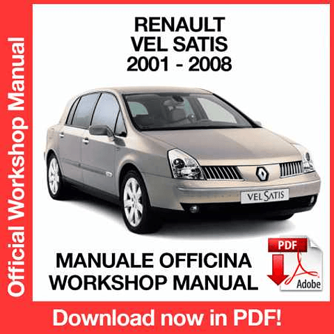 Manuale Officina Renault Vel Satis (2001-2002-2003-2004-2005-2006-2007-2008) (EN)
