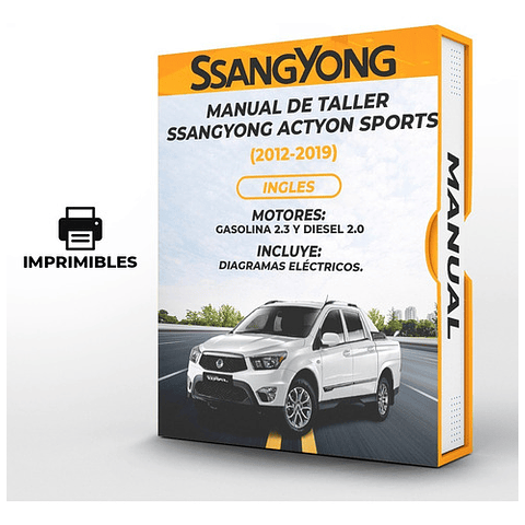 Manuale di officina Ssangyong Actyon Sports 2012-2019 in inglese
